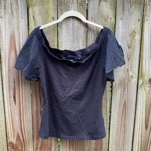 Maeve off-the-shoulder Flutter Top